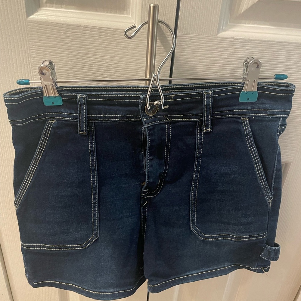 Dark Blue Denim Shorts